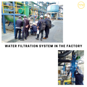 water filtration system in the factory